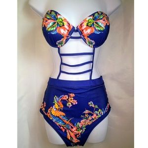 floral retro pinup style swimsuit